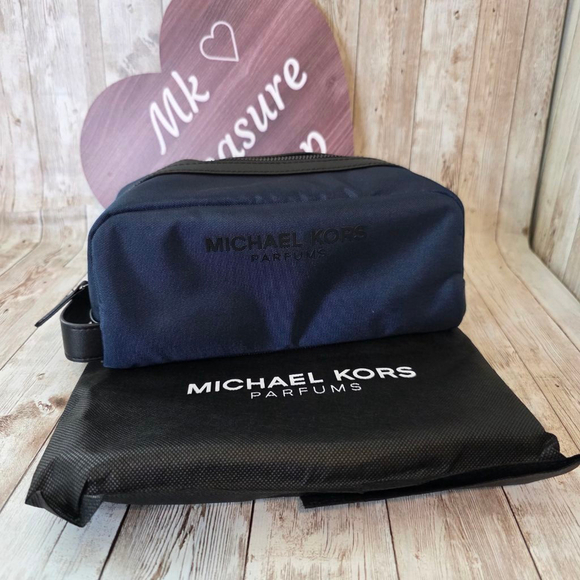 Michael Kors Handbags - Unisex Michael Kors Navy Blue Black Cosmetic Bag